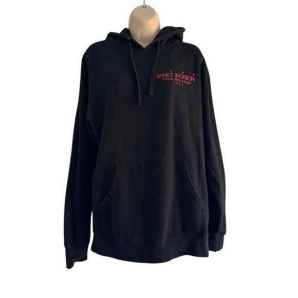 Janet Jackson Together Again 2024 Black Graphic Photo Hoodie Unisex Sz M RARE - Picture 2 of 10